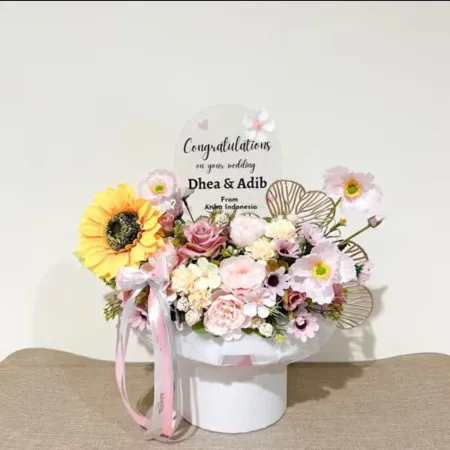 Bloom Box Akrilik Ucapan Wedding Tuban